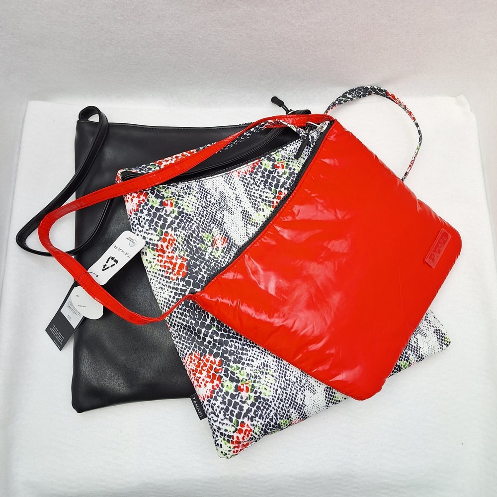 Tahari Xbodies Lot of 3 Red‎ Watercolor Snakeskin Print Black Downtown Multi Set